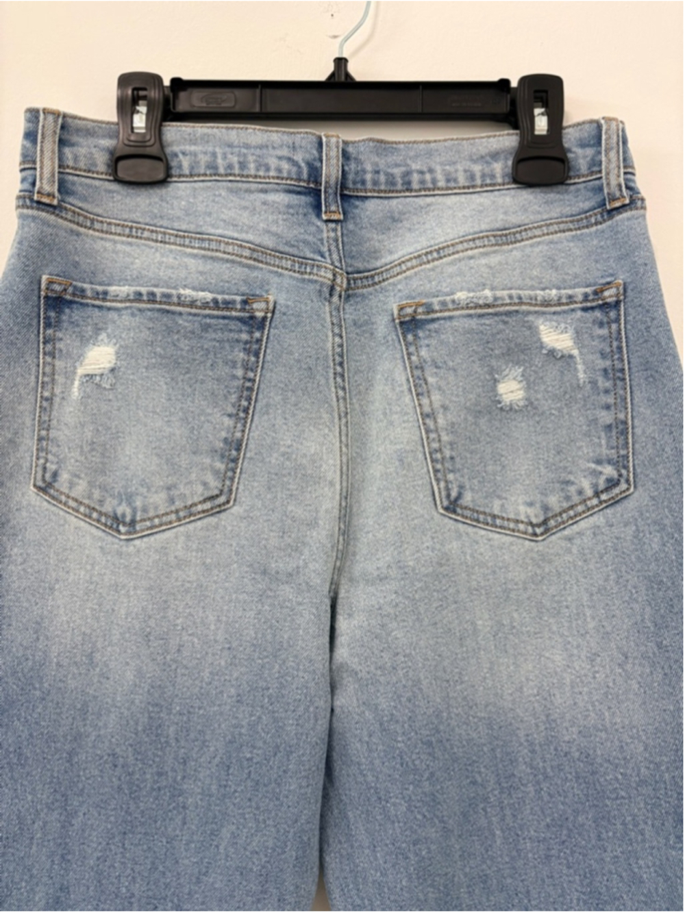 Windsor Super High Rise Dad Jeans Sz 13 (15.75”W) Light Wash Distressed EUC - Picture 7 of 7